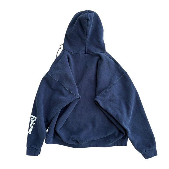 VTG 90s Kokanee Promo Hoodie Boxy Cropped Fit XL - Picture 2 of 7